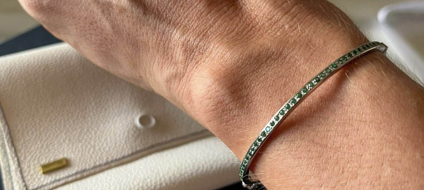 Bracelete de ouro 18k com diamantes