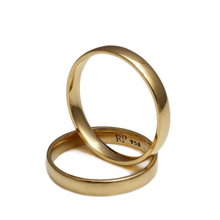Alianças Aurum em ouro amarelo