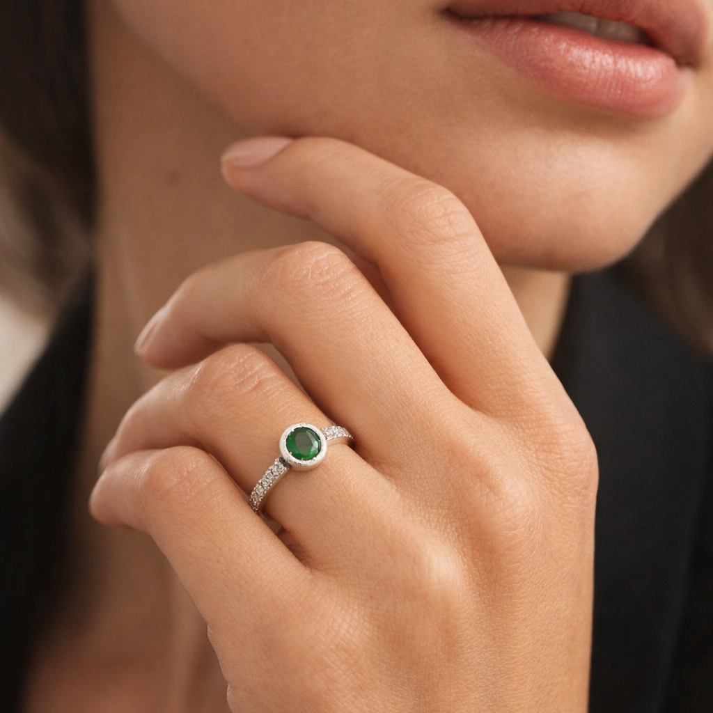 perfil do anel elysian ouro branco largura 2mm espessura 1,5mm
