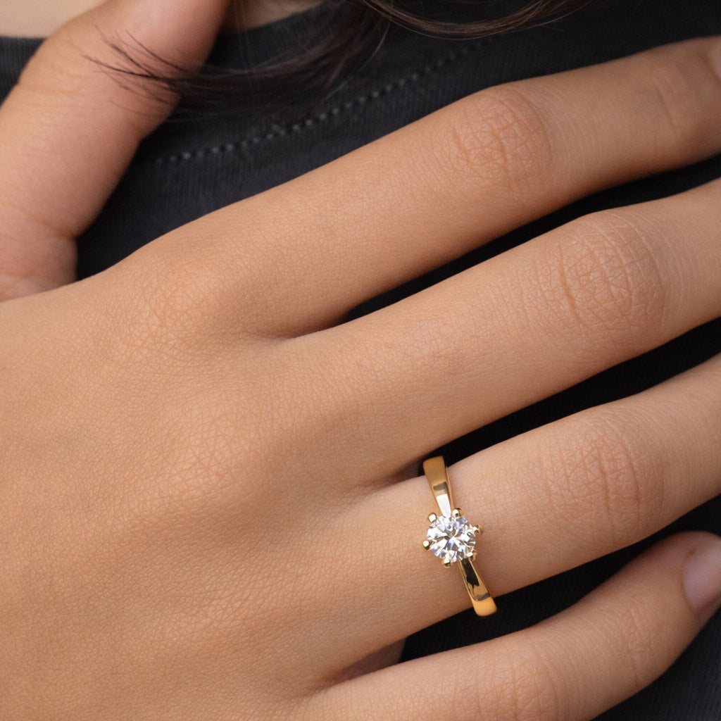 Anel de noivado com diamante GIA exclusivo