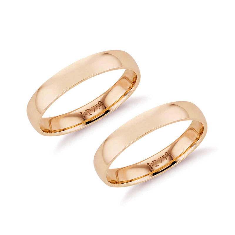 aliancas tradicionais em ouro amarelo 18k joias premium artesanal
