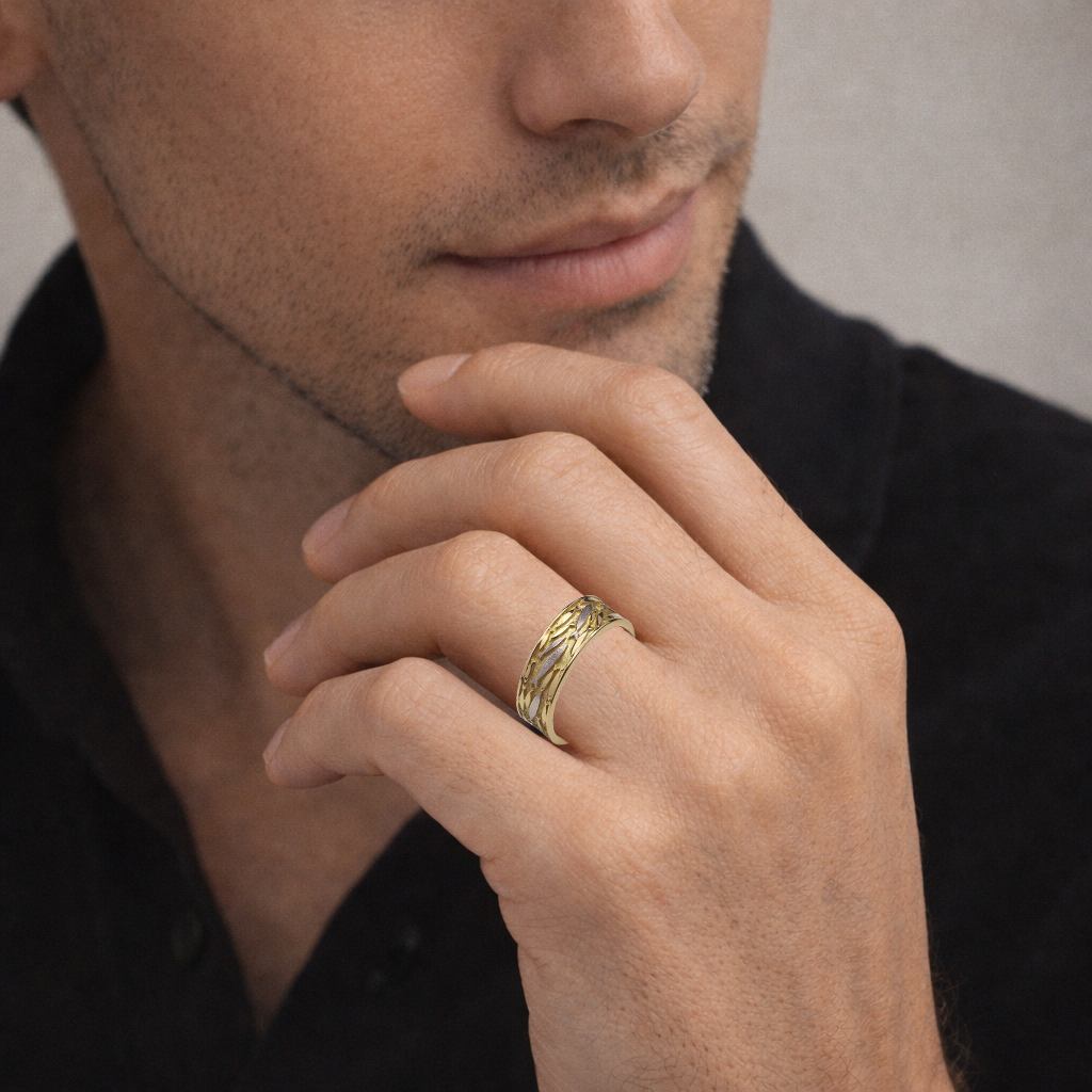 anel cristao ouro 18k simbolo de fe e identidade espiritual
