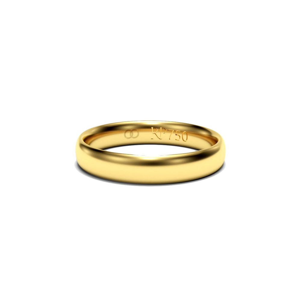 Aliança Sublime em ouro amarelo.