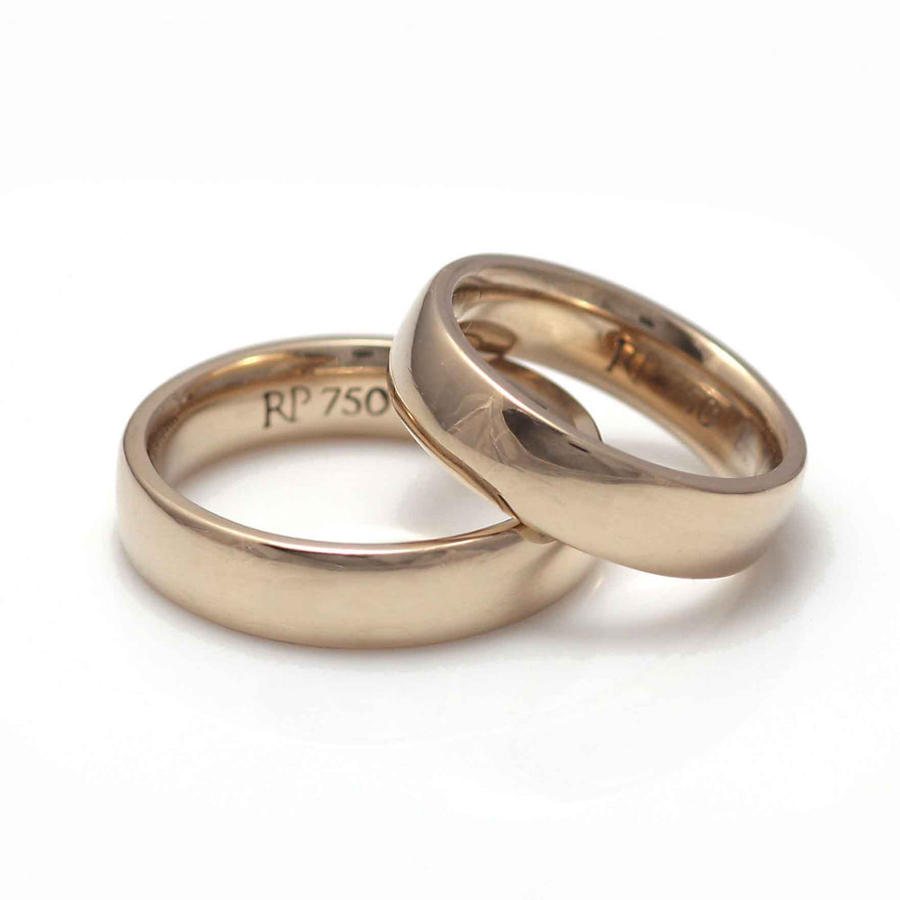 Aliancas em ouro champanhe 18k 