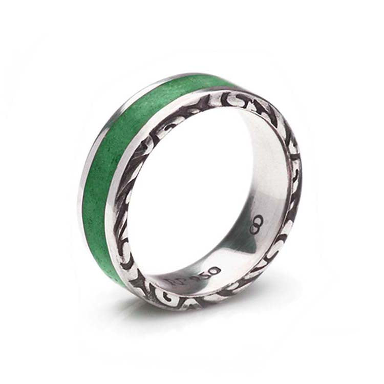 Anel Green em prata 950