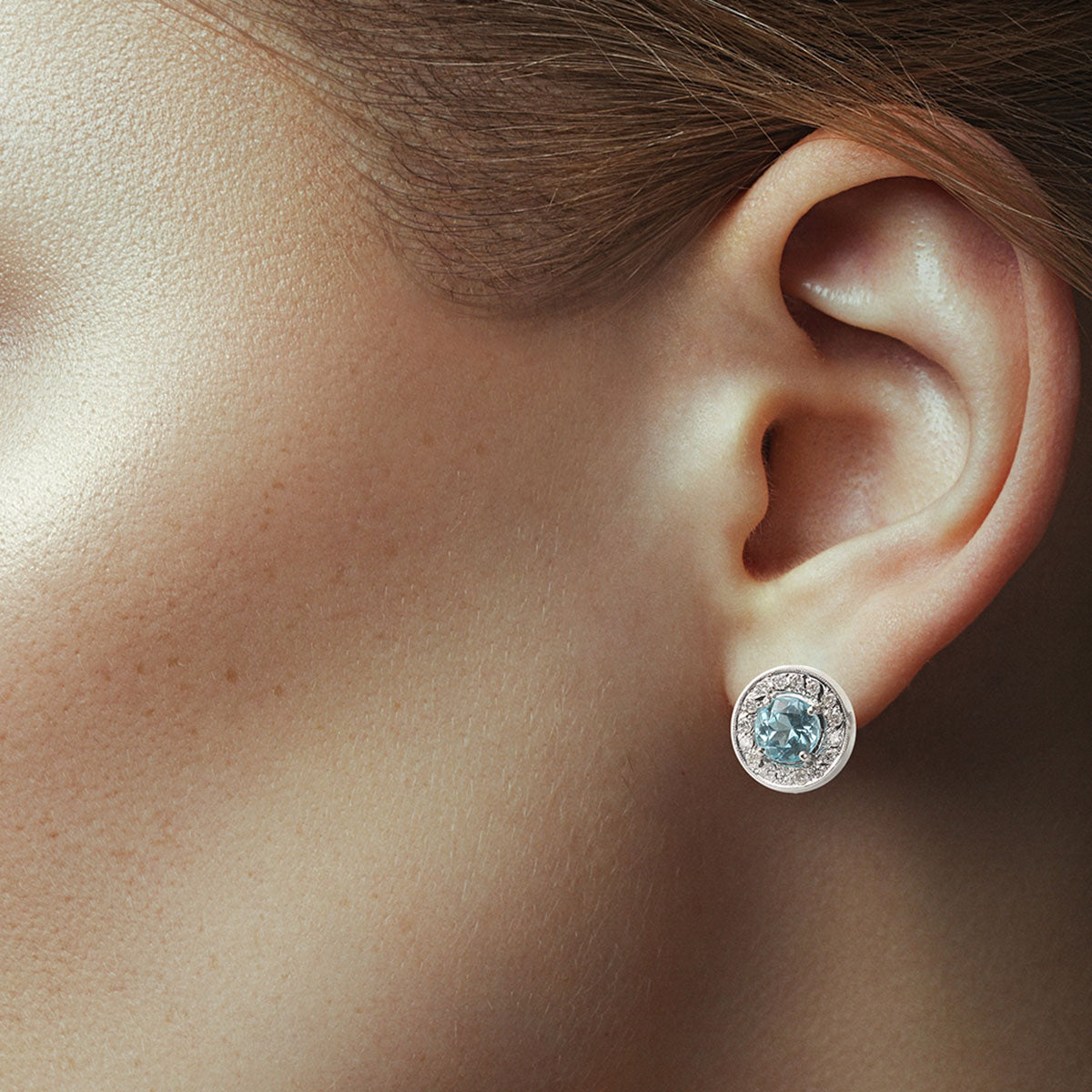 brincos elisabeth ouro branco e agua marinha joia sofisticada
